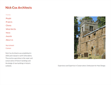 Tablet Screenshot of nickcoxarchitects.co.uk